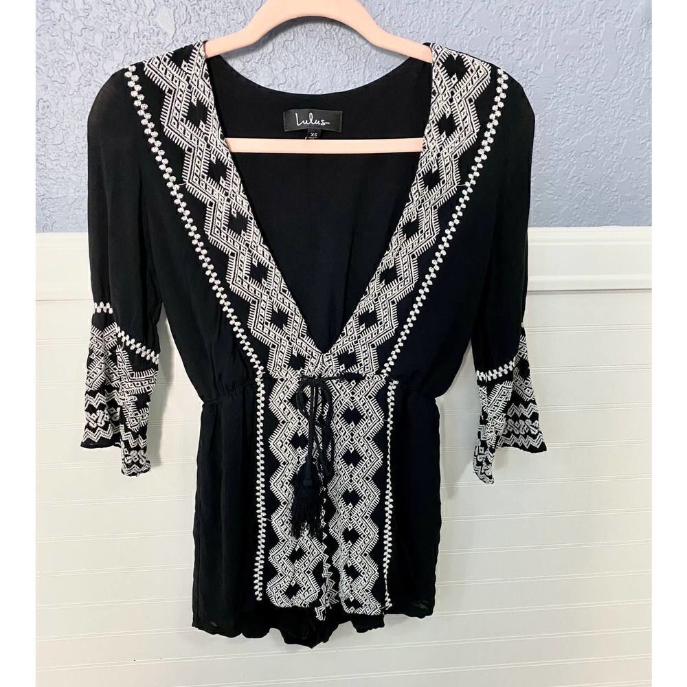 Lulus Black & White Romper